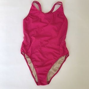 Danskin Hot Pink one piece Bathing Suit XXL 18-20